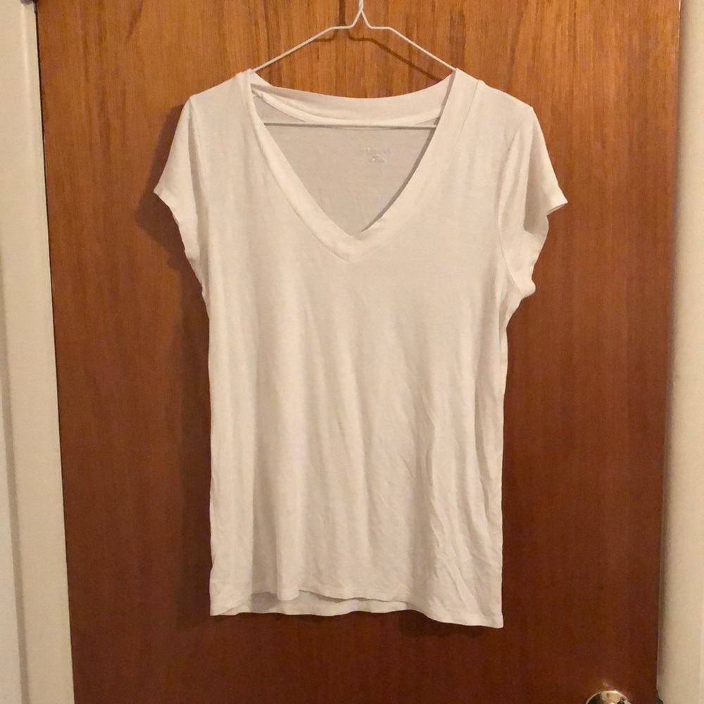 White V-Neck